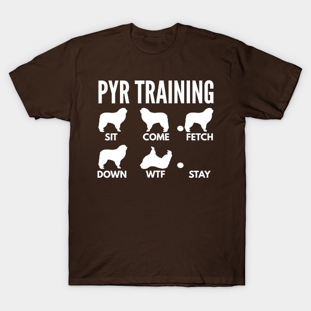 Great Pyrenees Training Pyr Dog Tricks T-Shirt by DoggyStyles